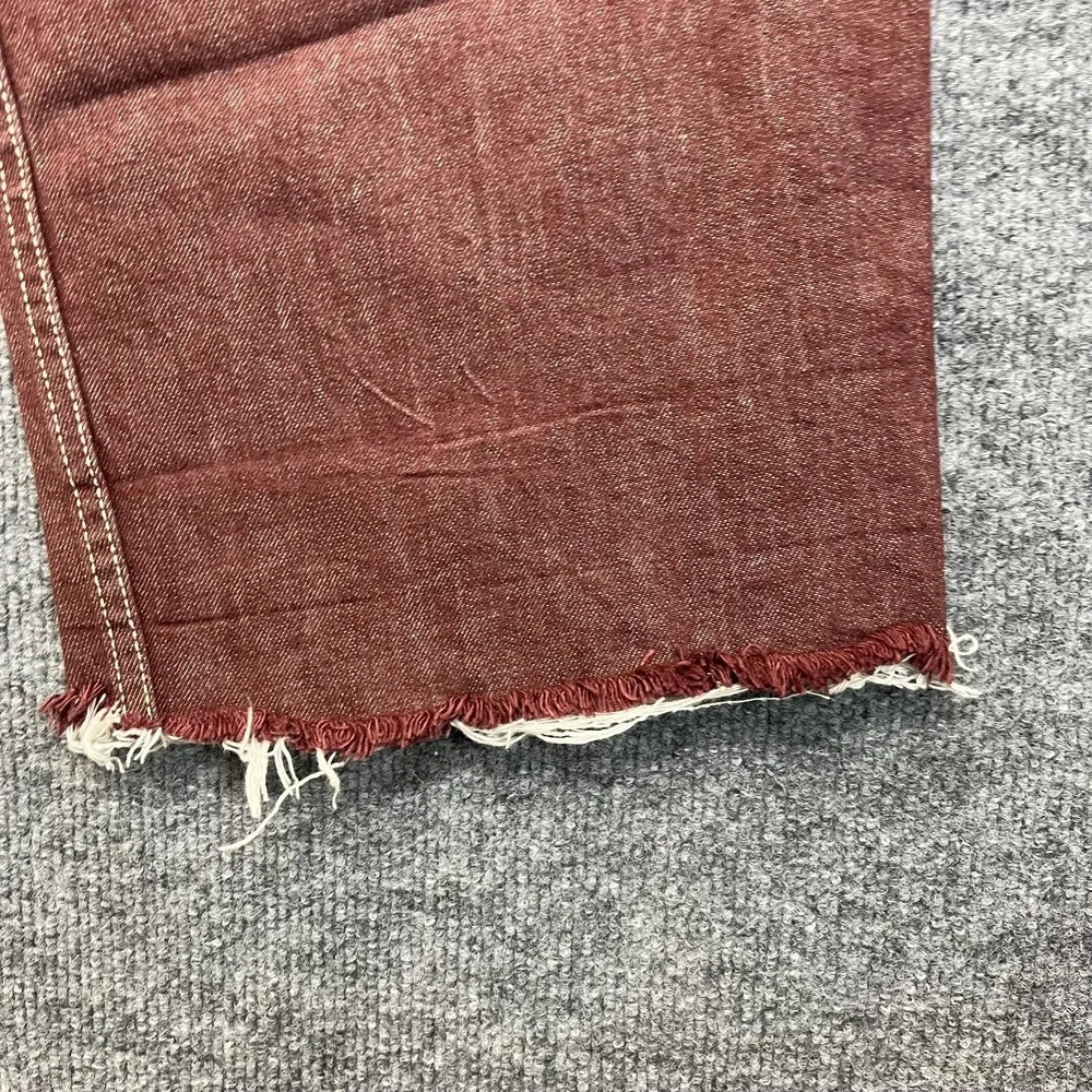 Levi's 501 XX Jeans Men's Burgundy Denim Frayed Classic Button‎ Fly - 40X27.5
